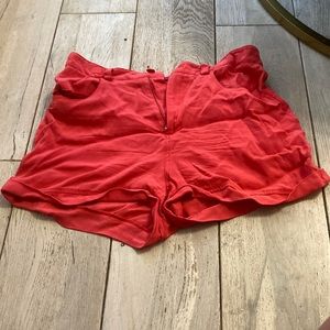 Alice and Olivia high waist coral shorts